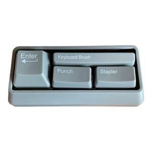 GLOBE Keyboard Stationery Set in Gray The set includes a stapler, punch & more.